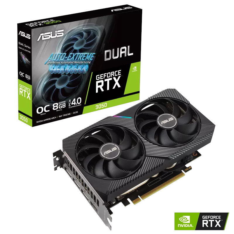 ASUS - DUAL-RTX3050-O8G - התמונה להמחשה בלבד