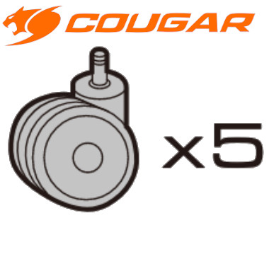 Cougar - Gaming-Chair-Wheels - התמונה להמחשה בלבד