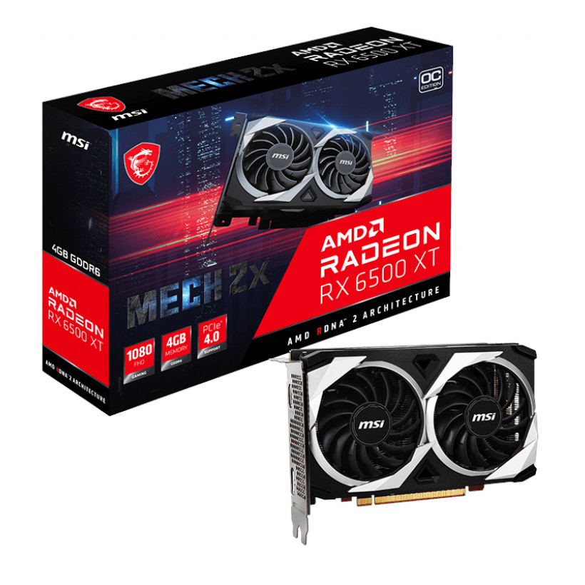 MSI - Radeon-RX-6500-XT-MECH-2X-4G-OC - התמונה להמחשה בלבד