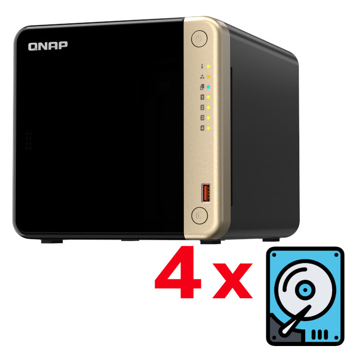QNAP - TS-464-8G-16TB - התמונה להמחשה בלבד